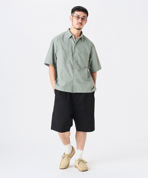 B:MING by BEAMS(ビーミングバイビームス)の「ウインドウペーン レギュラーカラー シャツ(シャツ/ブラウス・メンズ・オリーブ/ブルー・S/M/L/XL)」の3枚目の写真