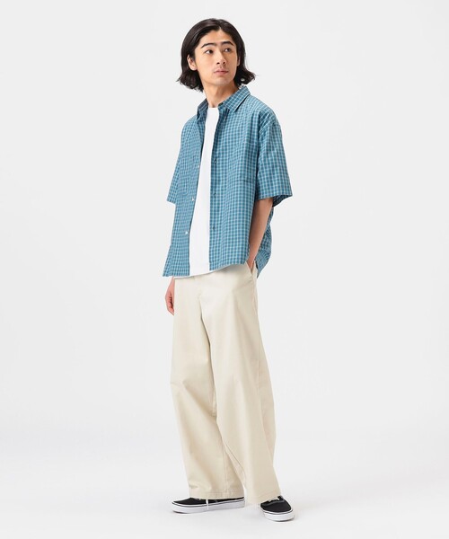 B:MING by BEAMS(ビーミングバイビームス)の「ウインドウペーン レギュラーカラー シャツ(シャツ/ブラウス・メンズ・オリーブ/ブルー・S/M/L/XL)」の7枚目の写真