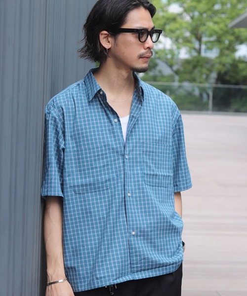 B:MING by BEAMS(ビーミングバイビームス)の「ウインドウペーン レギュラーカラー シャツ(シャツ/ブラウス・メンズ・オリーブ/ブルー・S/M/L/XL)」の22枚目の写真
