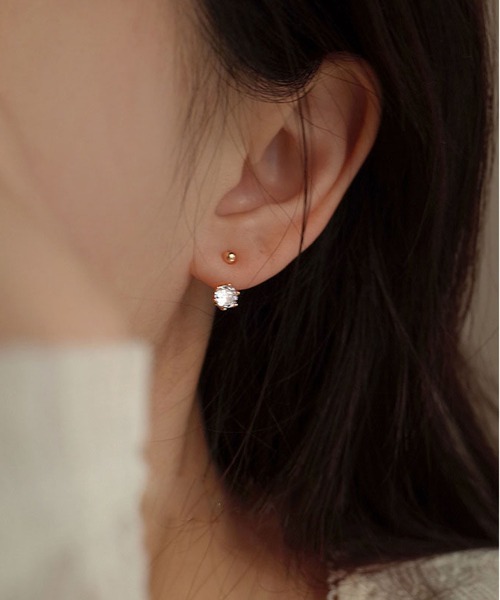 LA VORAGINE（ラ ヴォラジネ）の「アレルギー対応エコジルコンピアス（ピアス（両耳用）・レディース・ピンクゴールド・FREE）」の4枚目の写真