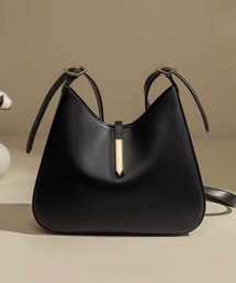 フェイクレザー ショルダーバッグ レディース