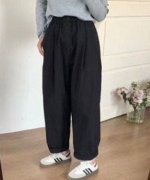 【5色展開】タックワイドパンツ ハイウエスト