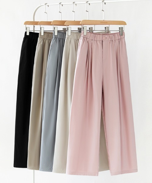 COCOMOMO(ココモモ)の「【5色展開】タックワイドパンツ ハイウエスト(その他パンツ・レディース・グレイッシュブルー/ライトブラウン/ピンク/ベージュ/ブラック・FREE)」の13枚目の写真