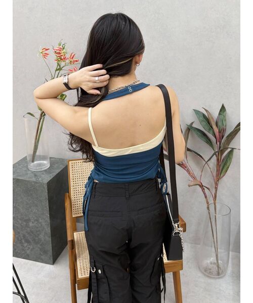 EVRIS（エヴリス）の「キャミドッキングタンクトップ（タンクトップ・レディース・ベージュ/ターコイズブルー/ブルー・FREE）」の10枚目の写真