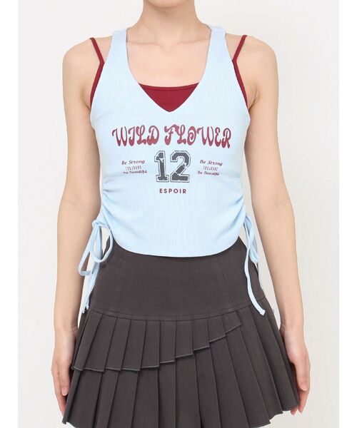 EVRIS（エヴリス）の「キャミドッキングタンクトップ（タンクトップ・レディース・ベージュ/ターコイズブルー/ブルー・FREE）」の18枚目の写真