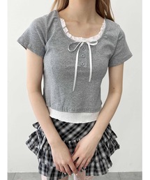 PHILLY | 【PHILLY】フェイクレイヤードフロントリボンT(Tシャツ/カットソー)