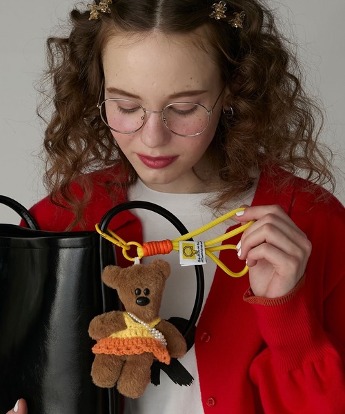 セール】【BONLECILL Marche】おでかけくまさんマスコット/ぬいぐるみ