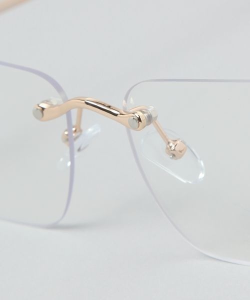 JEANASIS＊新品＊リムレススクエアグラス　ゴールド セール】リムレススクエアグラス/288136（メガネ）｜JEANASIS