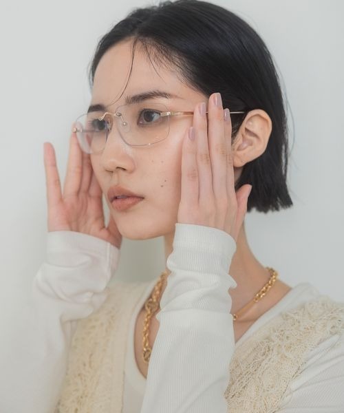 JEANASIS(ジーナシス)の「リムレススクエアグラス/288136(メガネ・レディース・シルバー/ゴールド・FREE)」の15枚目の写真