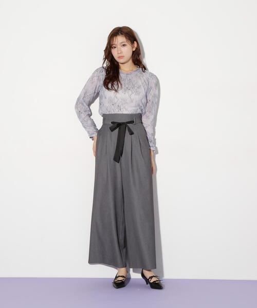 ジルスチュアート ジョセフトップス 袖レース カットソー ブラウス ジルスチュアート ジョセフトップス 袖レース カットソー