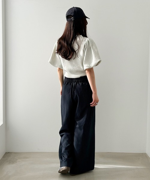 Heather(ヘザー)の「Wウエストタックワイドパンツ 321931(スラックス・レディース・グレー/ネイビー系・S/M)」の19枚目の写真