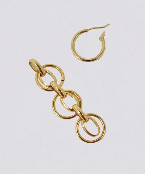 kiehtova（キエトヴァ）の「【kiehtova】OVAL CHAIN PIERCE/オーバルチェーンピアス KT15（ピアス（両耳用）・レディース・ゴールド/シルバー・FREE）」の4枚目の写真