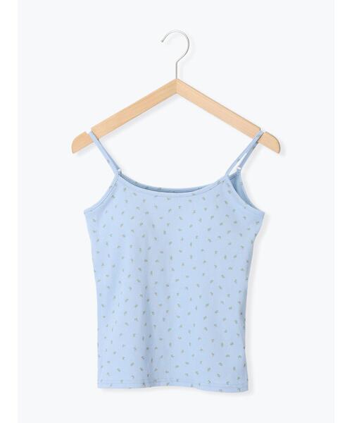 ehka sopo(エヘカソポ)の「小花柄カップ付きキャミソール(キャミソール・レディース・ブラック/サックスブルー/キナリ/グレー・F)」の19枚目の写真