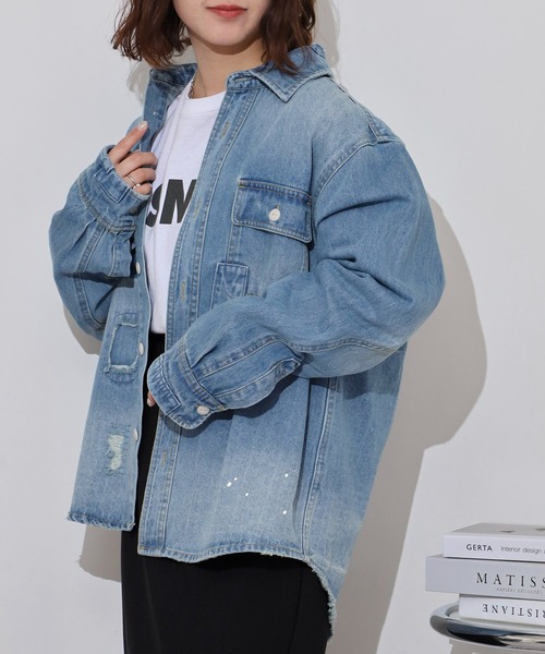 FUNALIVE（ファンアライブ）の「ALCARZA 10oz リメイクデニムシャツ（シャツ/ブラウス・メンズ・ブルー/ブラック・L/M/XL）」の18枚目の写真