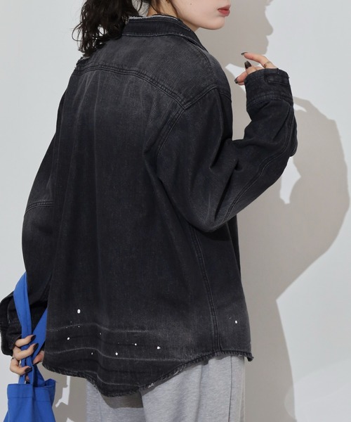 FUNALIVE（ファンアライブ）の「ALCARZA 10oz リメイクデニムシャツ（シャツ/ブラウス・メンズ・ブルー/ブラック・L/M/XL）」の9枚目の写真