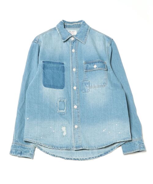 FUNALIVE（ファンアライブ）の「ALCARZA 10oz リメイクデニムシャツ（シャツ/ブラウス・メンズ・ブルー/ブラック・L/M/XL）」の6枚目の写真