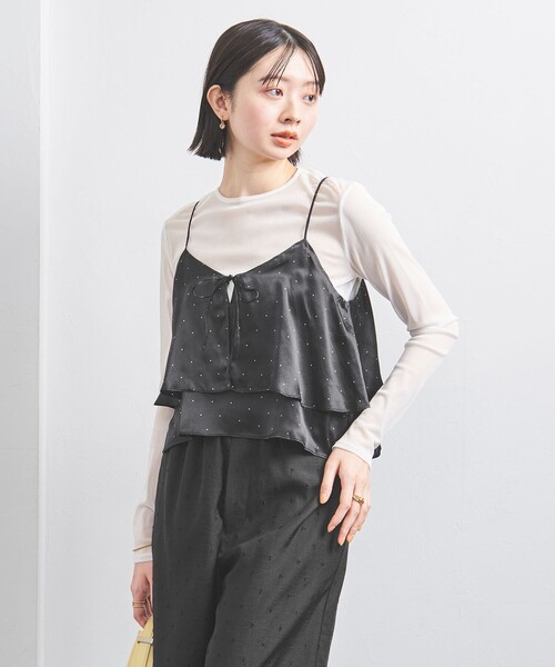 セール】＜TICCA＞ドットシルク 2WAYビスチェ（キャミソール