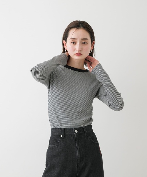 セール】『WEB限定』クルーネックリンガーボーダーTシャツ（T
