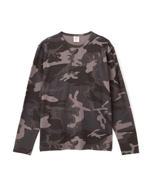 WEB限定》DAILY RIB LONG SLEEVE CREW NECK T-SHIRT 'CAMOUFLAGE