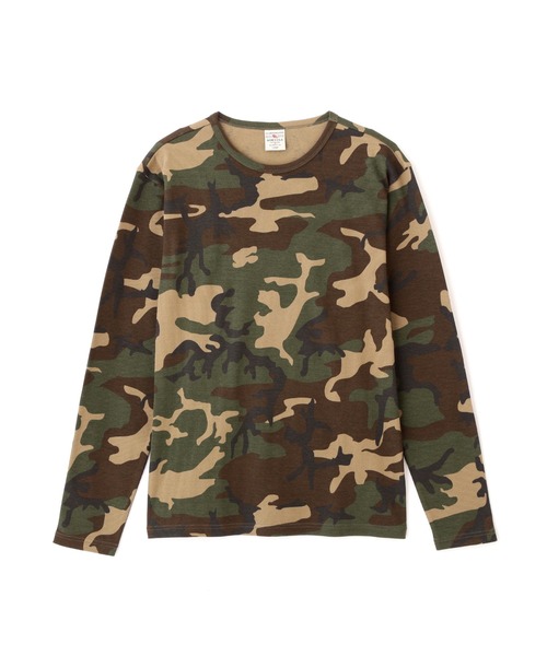 AVIREX（アヴィレックス）の「《WEB限定》DAILY RIB LONG SLEEVE CREW NECK T-SHIRT "CAMOUFLAGE" / リブ クルーネック 長袖Tシャツ "カモフラージュ" デイリーウェア / AVIREX / アヴィレックス（Tシャツ/カットソー・メンズ・グレー系カモフラージュ/グリーン系カモフラージュ・SMALL/MEDIUM/LARGE/X-LARGE）」の3枚目の写真