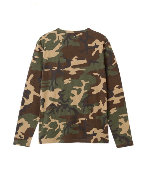 新品【TMT×AVIREX】迷彩カモフラージュFINE BOYS 6月号掲載 WEB限定》DAILY RIB LONG SLEEVE CREW NECK T-SHIRT 'CAMOUFLAGE