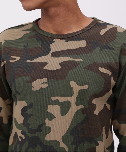 AVIREX（アヴィレックス）の「《WEB限定》DAILY RIB LONG SLEEVE CREW NECK T-SHIRT "CAMOUFLAGE" / リブ クルーネック 長袖Tシャツ "カモフラージュ" デイリーウェア / AVIREX / アヴィレックス（Tシャツ/カットソー・メンズ・グレー系カモフラージュ/グリーン系カモフラージュ・SMALL/MEDIUM/LARGE/X-LARGE）」の16枚目の写真