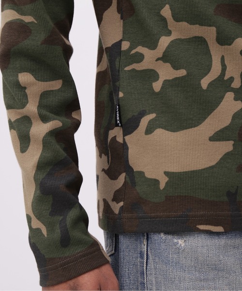 AVIREX（アヴィレックス）の「《WEB限定》DAILY RIB LONG SLEEVE CREW NECK T-SHIRT "CAMOUFLAGE" / リブ クルーネック 長袖Tシャツ "カモフラージュ" デイリーウェア / AVIREX / アヴィレックス（Tシャツ/カットソー・メンズ・グレー系カモフラージュ/グリーン系カモフラージュ・SMALL/MEDIUM/LARGE/X-LARGE）」の18枚目の写真