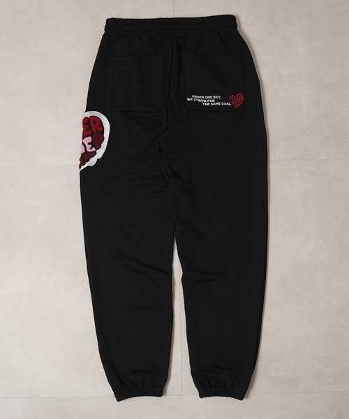 ハート サガラ刺繍 スウェットパンツ【セットアップ 可能】/ Heart