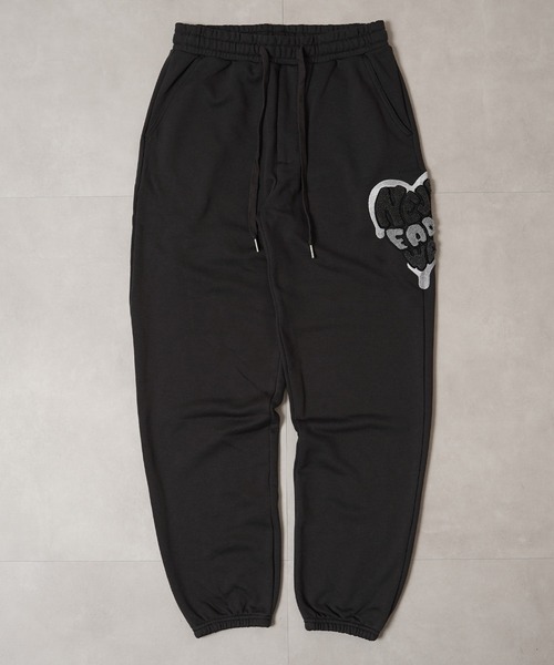 ハート サガラ刺繍 スウェットパンツ【セットアップ 可能】/ Heart