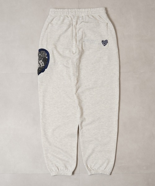 1111clothing(ワンフォークロージング)の「ハート サガラ刺繍 スウェットパンツ【セットアップ 可能】/ Heart Sagara Embroidery Sweatpants(スウェットパンツ・レディース・ブラック/チャコールグレー/ネイビー/アッシュ・M/L)」の19枚目の写真