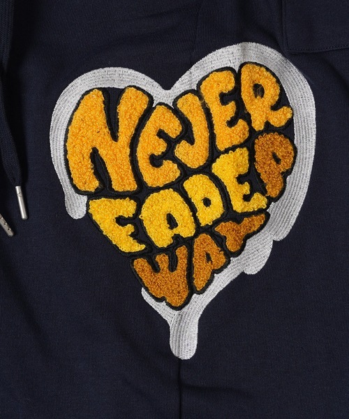 1111clothing(ワンフォークロージング)の「ハート サガラ刺繍 スウェットパンツ【セットアップ 可能】/ Heart Sagara Embroidery Sweatpants(スウェットパンツ・レディース・ブラック/チャコールグレー/ネイビー/アッシュ・M/L)」の14枚目の写真