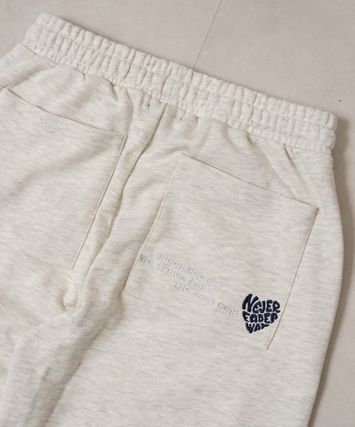 1111clothing(ワンフォークロージング)の「ハート サガラ刺繍 スウェットパンツ【セットアップ 可能】/ Heart Sagara Embroidery Sweatpants(スウェットパンツ・レディース・ブラック/チャコールグレー/ネイビー/アッシュ・M/L)」の11枚目の写真