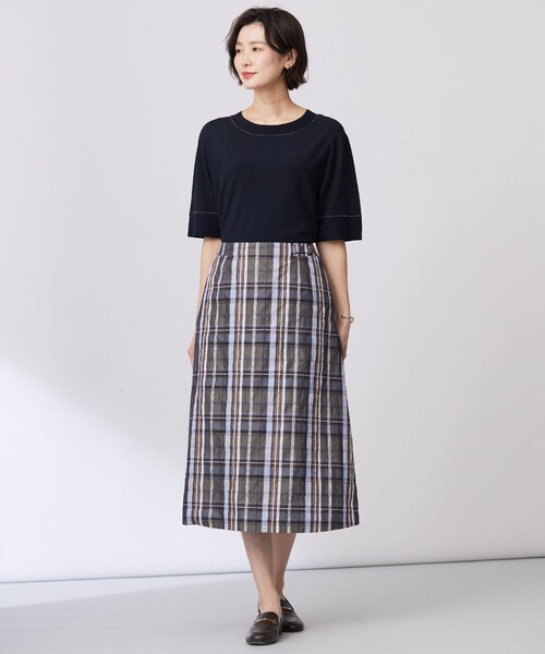 J.PRESS(ジェイプレス)の「【洗える】RAYON ELITE STRETCH ニットT(ニット/セーター・レディース・ライトグリーン系/ピンク系/ベージュ系/サックスブルー系/ネイビー系・T13/T15)」の19枚目の写真