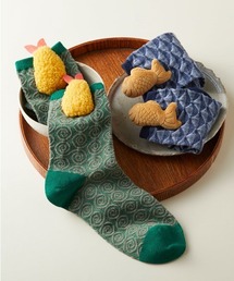 たい焼きマスコット付きソックス17cm丈