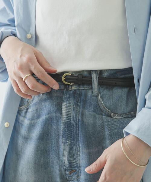 URBAN RESEARCH(アーバンリサーチ)の「13mm ナロークラシックベルト(ベルト・レディース・ブラウン/ブラック・FREE)」の1枚目の写真