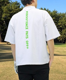 GIORNO SEVEN（ジョルノセブン）の「モックネックシャツ ゴルフウェア 半袖 接触冷感 ワイドシルエット バックロゴプリント トップス メンズ（ゴルフグッズ）」