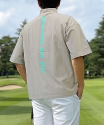 GIORNO SEVEN（ジョルノセブン）の「モックネックシャツ ゴルフウェア 半袖 接触冷感 ワイドシルエット バックロゴプリント トップス メンズ（ゴルフグッズ）」