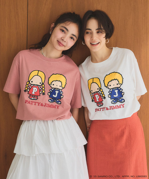 sanrio characters】パティ＆ジミープリント半袖Tシャツ