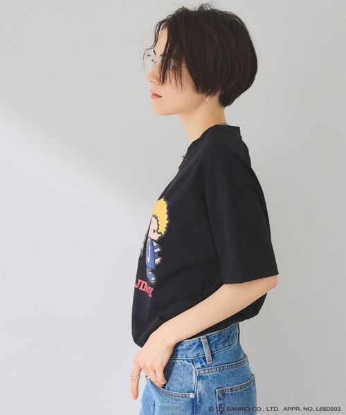 sanrio(サンリオ)の「【sanrio characters】パティ&ジミープリント半袖Tシャツ《サンリオキャラクターズ》(Tシャツ/カットソー・レディース・ピンク/オフホワイト/ブラック・LL/M/L/3L)」の6枚目の写真