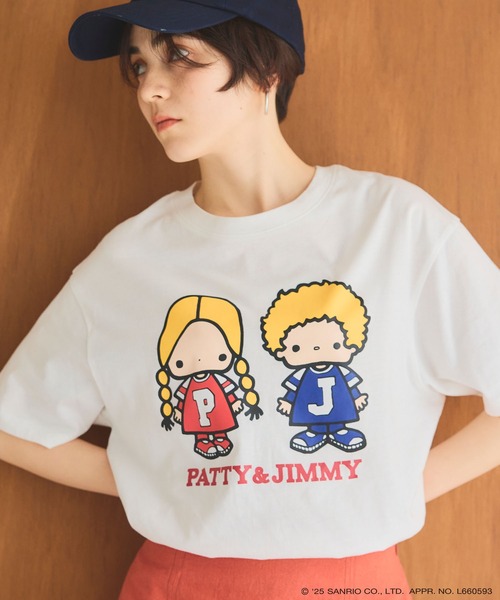 sanrio(サンリオ)の「【sanrio characters】パティ&ジミープリント半袖Tシャツ《サンリオキャラクターズ》(Tシャツ/カットソー・レディース・ピンク/オフホワイト/ブラック・LL/M/L/3L)」の15枚目の写真