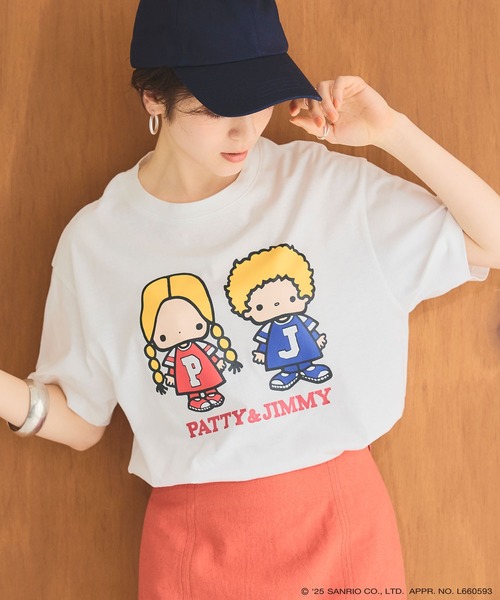 sanrio(サンリオ)の「【sanrio characters】パティ&ジミープリント半袖Tシャツ《サンリオキャラクターズ》(Tシャツ/カットソー・レディース・ピンク/オフホワイト/ブラック・LL/M/L/3L)」の18枚目の写真