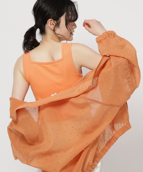 niko and...（ニコアンド）の「スーピマ2WAYタンクトップ（タンクトップ・レディース・ブラック/アイボリー/ライトグレー/オレンジ/ベージュ/ネイビー・SMALL/MEDIUM/LARGE）」の7枚目の写真