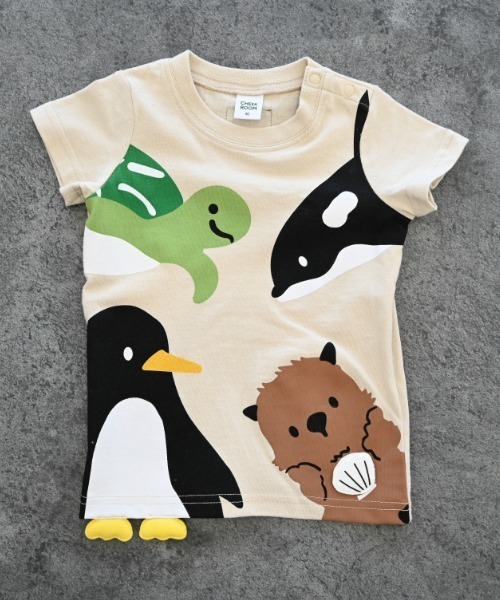 CHEEK ROOM（チークルーム）の「CHEEK ROOM/チークルーム 海の動物Tシャツ（Tシャツ/カットソー・キッズ・ブルー/アイボリー/ピンク・90cm/100cm/110cm/120cm/130cm/80ｃｍ）」の16枚目の写真