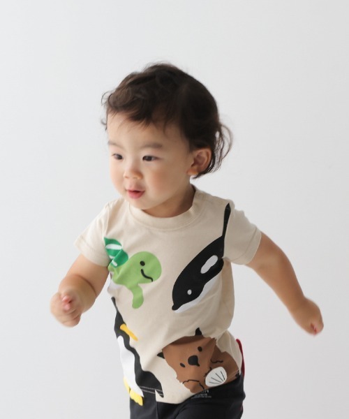 CHEEK ROOM（チークルーム）の「CHEEK ROOM/チークルーム 海の動物Tシャツ（Tシャツ/カットソー・キッズ・ブルー/アイボリー/ピンク・90cm/100cm/110cm/120cm/130cm/80ｃｍ）」の6枚目の写真