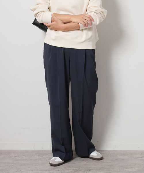 JOURNAL STANDARD relume(ジャーナルスタンダード レリューム)の「《追加》トロギャザータックパンツ(スラックス・レディース・チャコールグレー/グレー系その他/ネイビー・36/38)」の3枚目の写真
