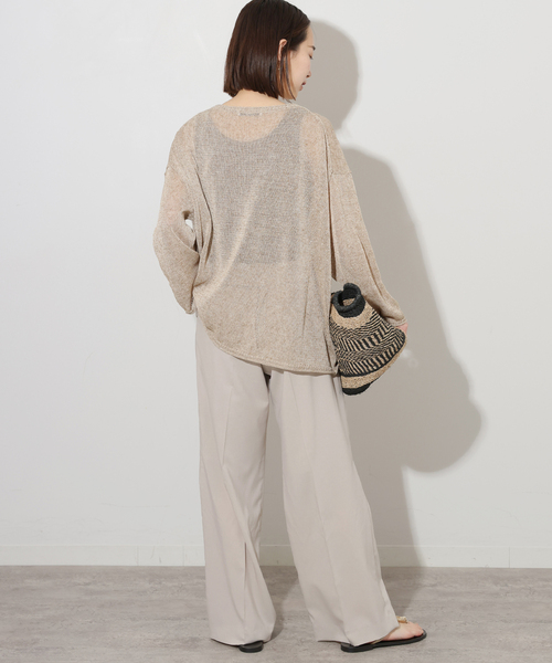 JOURNAL STANDARD relume(ジャーナルスタンダード レリューム)の「《追加》トロギャザータックパンツ(スラックス・レディース・チャコールグレー/グレー系その他/ネイビー・36/38)」の20枚目の写真