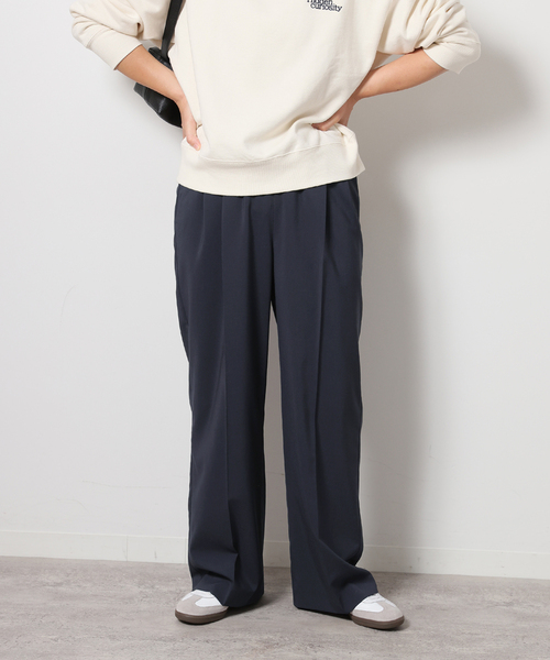 JOURNAL STANDARD relume(ジャーナルスタンダード レリューム)の「《追加》トロギャザータックパンツ(スラックス・レディース・チャコールグレー/グレー系その他/ネイビー・36/38)」の12枚目の写真