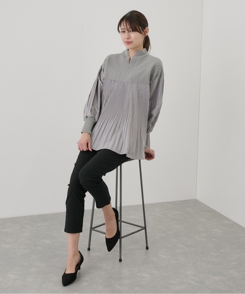Jayro(ジャイロ)の「ニットプリーツドッキングプルオーバー(Tシャツ/カットソー・レディース・グレー/ブラック/オフホワイト・M)」の21枚目の写真