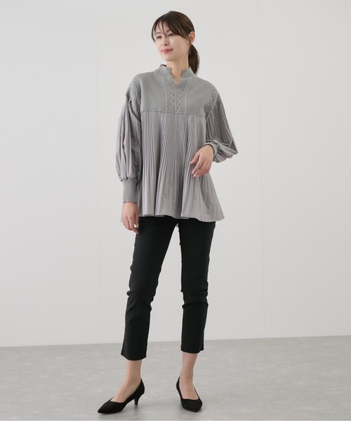 Jayro(ジャイロ)の「ニットプリーツドッキングプルオーバー(Tシャツ/カットソー・レディース・グレー/ブラック/オフホワイト・M)」の22枚目の写真