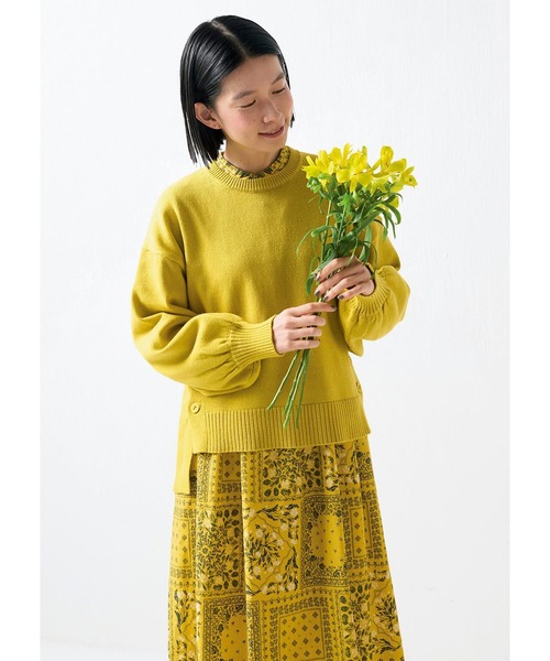 Sunny clouds（サニークラウズ）の「サニークラウズ　黄色いバンダナワンピース〈レディース〉（ワンピース・レディース・イエロー・MP/M/L/LL/3L）」の6枚目の写真